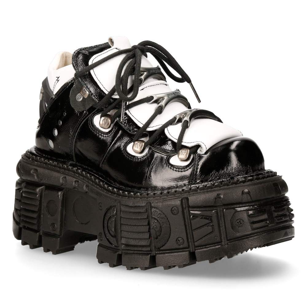 New Rock - M-106-S119 Plateausneaker - Schwarz/WeiÃŸ